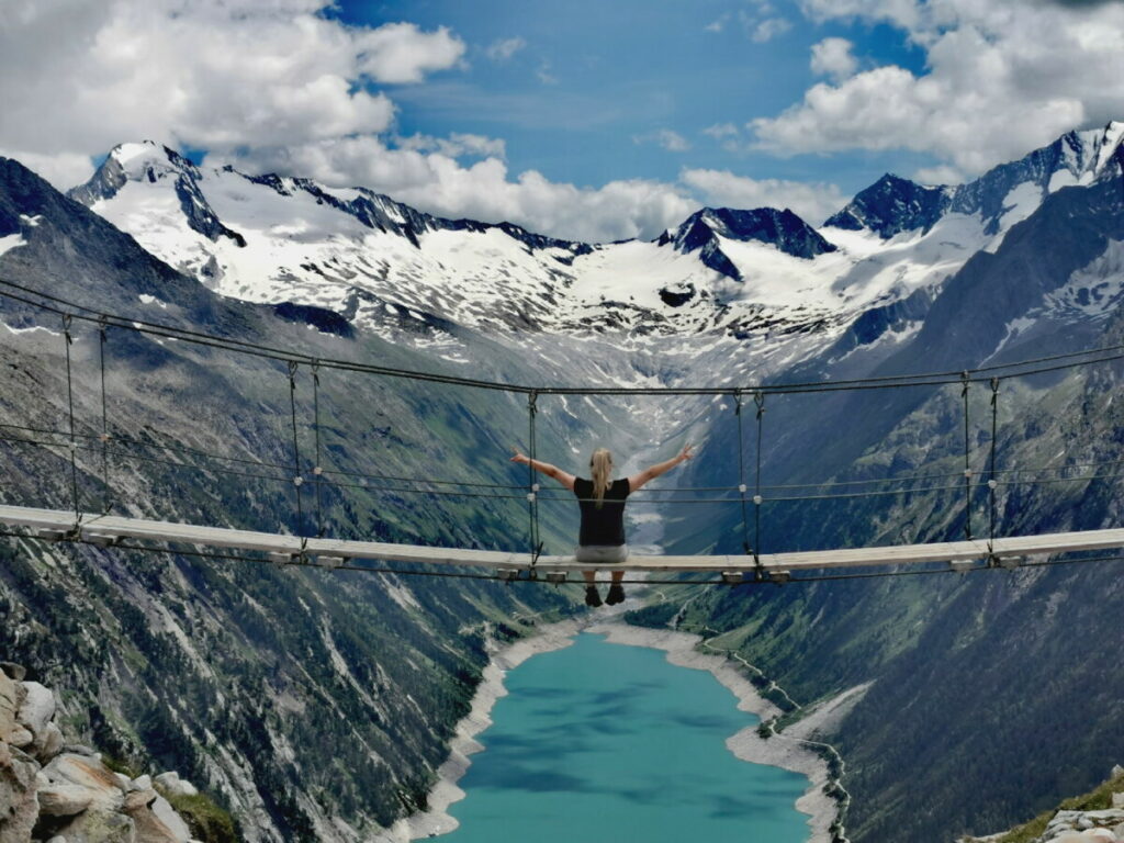 Stauseen Österreich: Der Schlegeisspeicher im Zillertal mit der berühmten Brücke