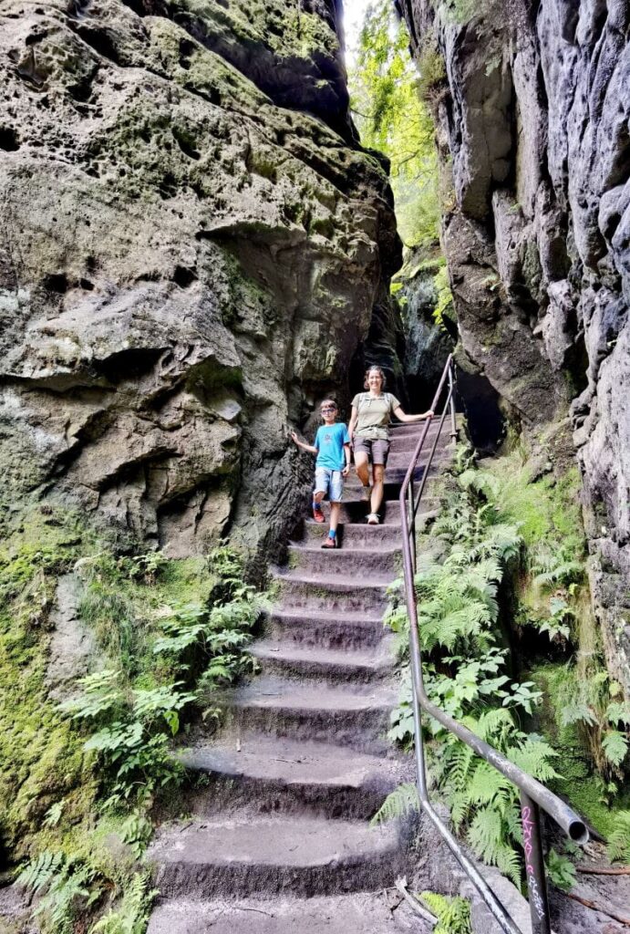 schöne Landschaften in der Sächsischen Schweiz - die Schwedenlöcher an der Bastei