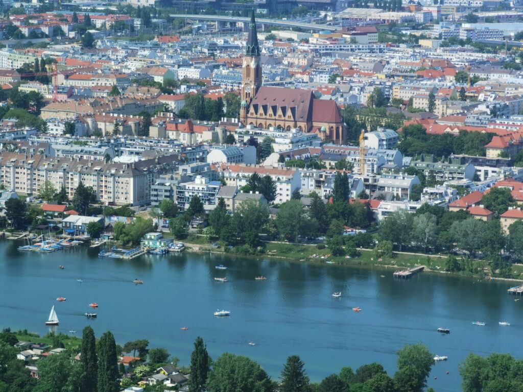 schöne Landschaften rund um die Donauinsel in Wien